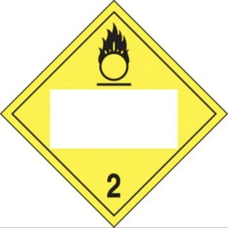 Accuform BLANK DOT PLACARD HAZARD CLASS 2 MPL425MG100 MPL425MG100